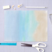 砂、海、空ビーチ 薄葉紙 (クラフト)