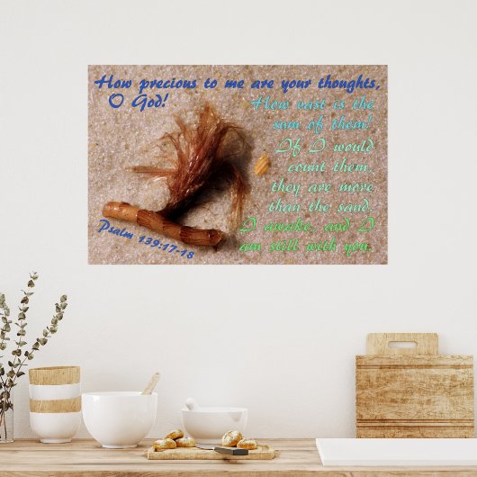 砂（詩編139:17-18） ポスター (キッチン)