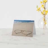 砂Notecard -中ブランクのハート カード (黄色い花)