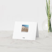 砂Notecardsの2つのハート サンキューカード (裏面)