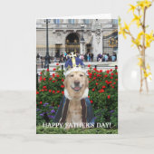 研おもしろい究父の日 カード (黄色い花)