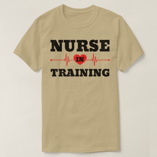 研修中の看護師 看護学生 将来の看護師 スク Tシャツ (デザイン正面)