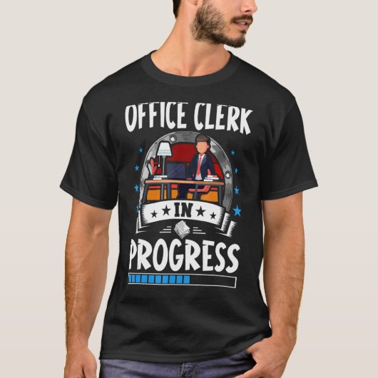 研修生の事務員 Tシャツ (正面)