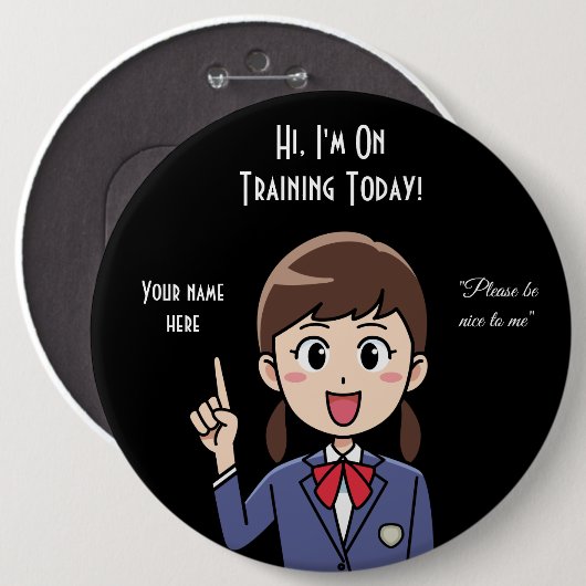 研修生従業員 缶バッジ (正面&裏面)