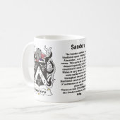 研摩機の家紋のマグ コーヒーマグカップ (正面左)