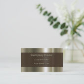 研磨モダン金属 名刺 (スタンド正面)