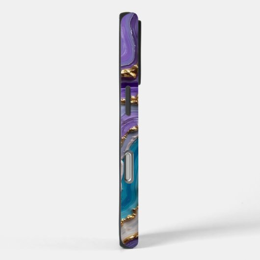 研磨石抽象芸術(金ゴールドアクセント付) Case-Mate iPhoneケース (裏面 / 右)