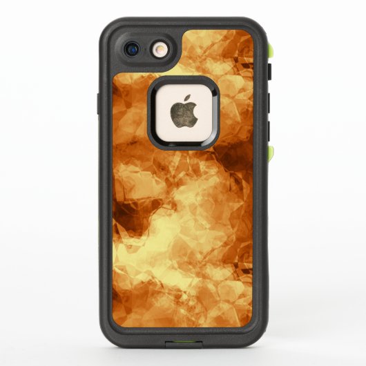 研磨輝く擦り傷のある金ゴールド LifeProof iPhoneケース (裏面)