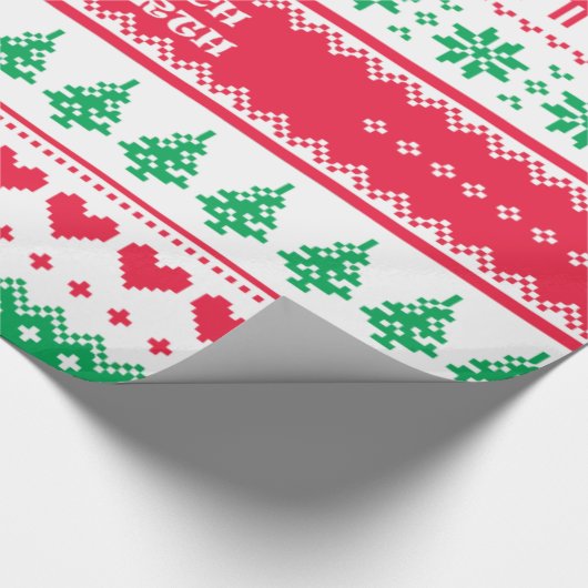 研究の平らな地球のクリスマスのギフトの包装紙 ラッピングペーパー (角)