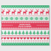 研究の平らな地球のクリスマスのギフトの包装紙 ラッピングペーパー (フラット)