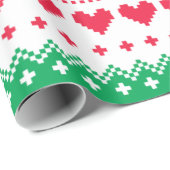 研究の平らな地球のクリスマスのギフトの包装紙 ラッピングペーパー (ロールコーナー)