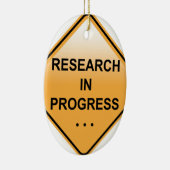 研究の進行中の印 セラミックオーナメント (右)