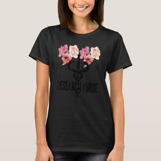 研究ナースカドゥセウス臨床研究看護 Tシャツ (正面)