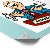 研究プロジェクトのジョーク ポスター (角)