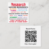 研究ワクチン名刺/ハンドアウトカード スクエア名刺 (正面/裏面)