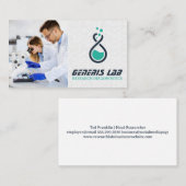 研究室で働く研究者 名刺 (正面/裏面)