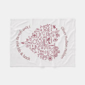 研究室とバックの化学者の贈り物にカスタムあなたを愛する フリースブランケット (正面(横))