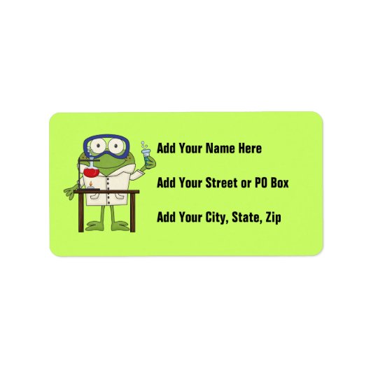 研究室のカエル ラベル (正面)