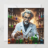 研究室の科学者がポーションを混ぜる,誕生日 カード (裏面)