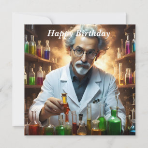 研究室の科学者がポーションを混ぜる,誕生日 カード