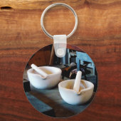 研究室の臼砲2つ キーホルダー (正面)