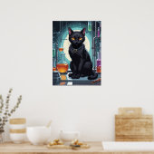 研究室の黒猫 ポスター (キッチン)