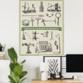 研究室楽器および機器2 ポスター (ホームオフィス)