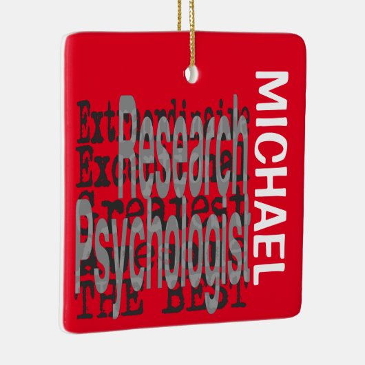 研究心理学者並外れたカスタム セラミックオーナメント (右)