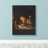 研究所の哲学者の錬金術師 キャンバスプリント (インサイチュ (ウッドフロア))