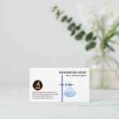 研究所機器ビーカーフラ縁どスコ化学者 名刺 (スタンド正面)