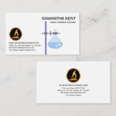 研究所機器ビーカーフラ縁どスコ化学者 名刺 (正面/裏面)