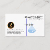 研究所機器ビーカーフラ縁どスコ化学者 名刺 (正面)