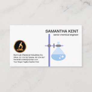 研究所機器ビーカーフラ縁どスコ化学者 名刺