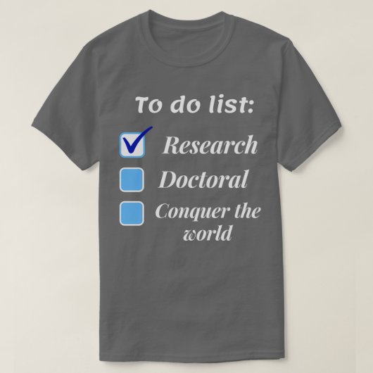 研究研究者phdテーマg tシャツ (デザイン正面)