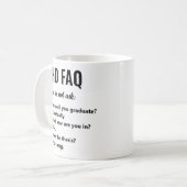 研究者のための面白い博士課程FAQコーヒーマグ コーヒーマグカップ (正面左)