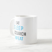 研究者のための Eat Sleep Research Repeat マグカップ (正面左)