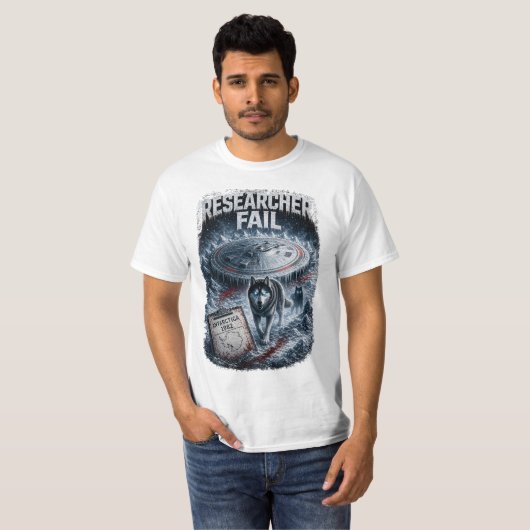 研究者失敗 メンズ Tシャツ (正面フル)