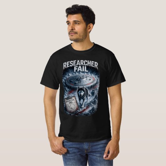 研究者失敗 メンズ Tシャツ (正面フル)