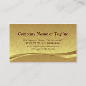 研究者 – エレガント金ゴールド 名刺 (裏面)