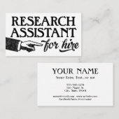 研究補助名刺 – カッコいいヴィンテージ 名刺 (正面/裏面)