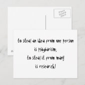 研究 ポストカード (正面/裏面)