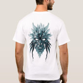 砕かれたガラスの部族のマスクアート Tシャツ (裏面)