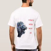 砕けたガラスで作られたライオン。 Tシャツ (裏面)