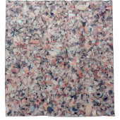 砕けた貝殻のビーチ シャワーカーテン (正面)