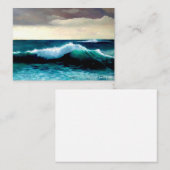 砕ける波、海洋風景画、波頭 ノートカード (正面/裏面)