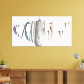 砕け散った不連続な器のグラデーション色彩 キャンバスプリント (インサイチュ (リビング))