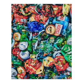 砕カラフル砕アルミニウムソーダイラストレーション ポスター