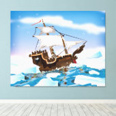 砕氷船 キャンバスプリント (インサイチュ (ウッドフロア))