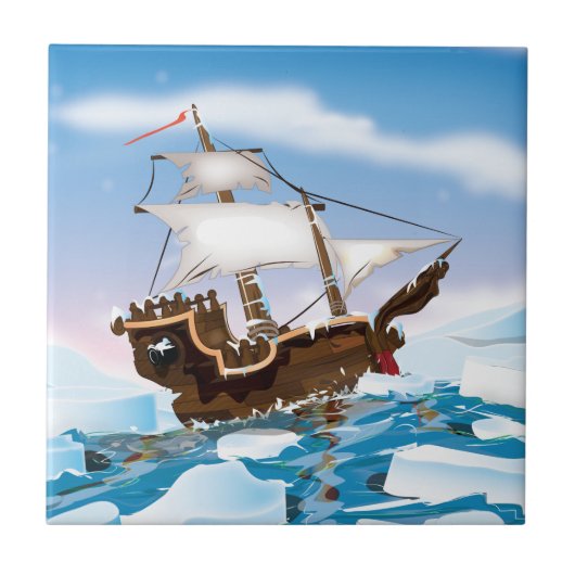 砕氷船 タイル (正面)