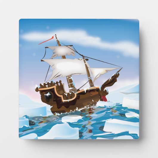 砕氷船 フォトプラーク (正面)